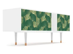 Móvel De Tv* Mueble de TV - 170х69х48 cm - T1 - Gold Ginkgo, Branco Bege