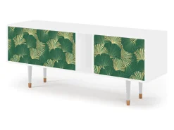 Móvel De Tv* Mueble de TV - 170х69х48 cm - T1 - Gold Ginkgo, Branco Bege