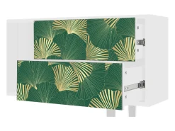 Móvel De Tv* Mueble de TV - 170х69х48 cm - T1 - Gold Ginkgo, Branco Bege