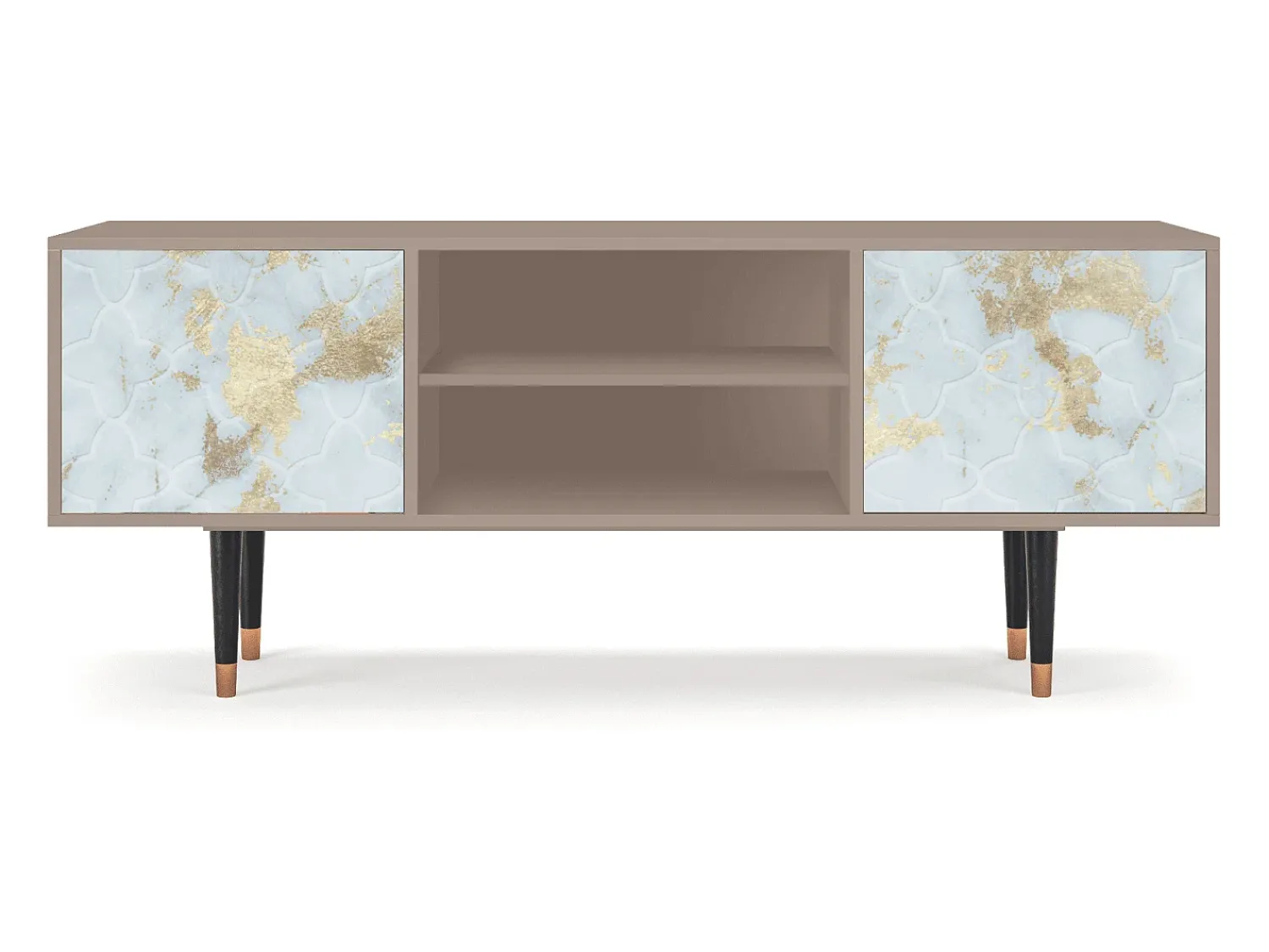 Online Mueble de TV - 170х69х48 cm - T2 - Golden Waves, Latte Bege