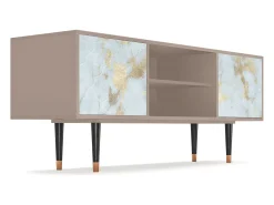 Online Mueble de TV - 170х69х48 cm - T2 - Golden Waves, Latte Bege
