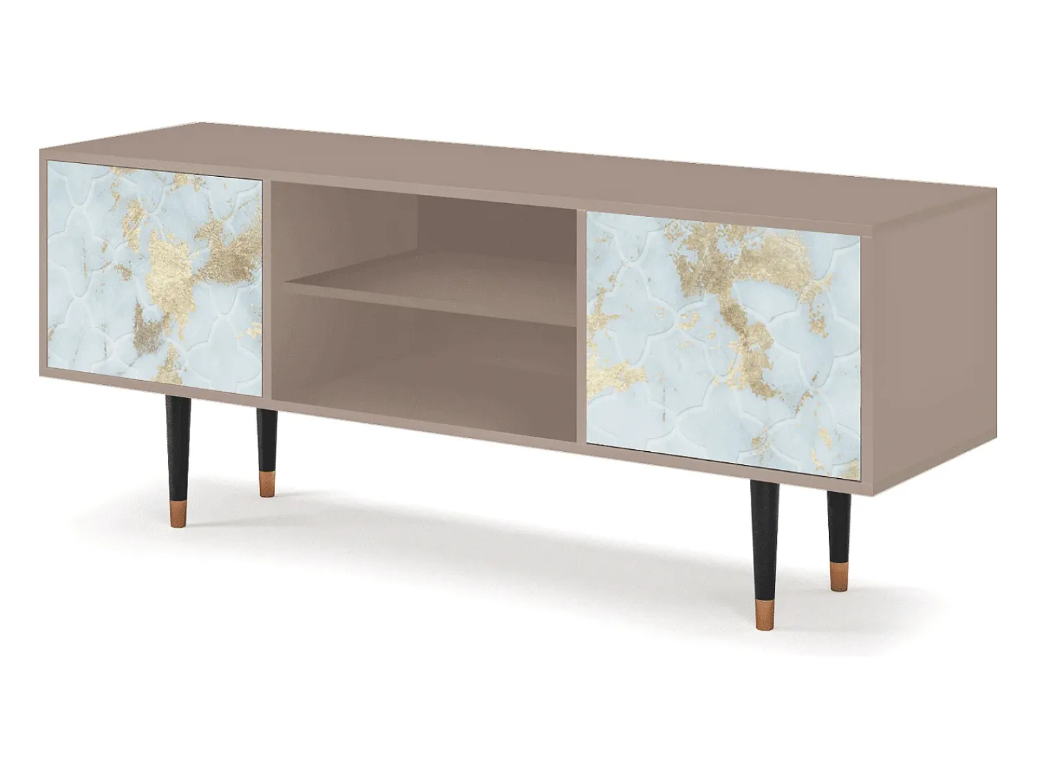 Online Mueble de TV - 170х69х48 cm - T2 - Golden Waves, Latte Bege