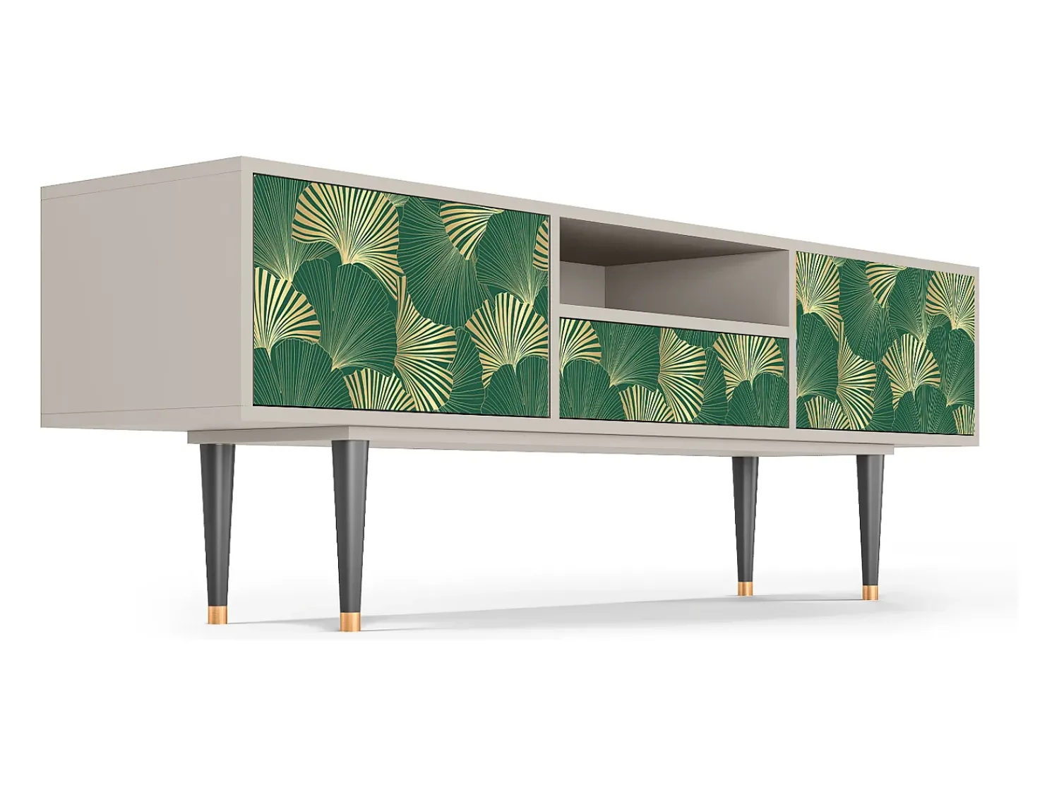Clearance Mueble de TV - 170х59х41 cm - T6 - Gold Ginkgo, Areia Bege