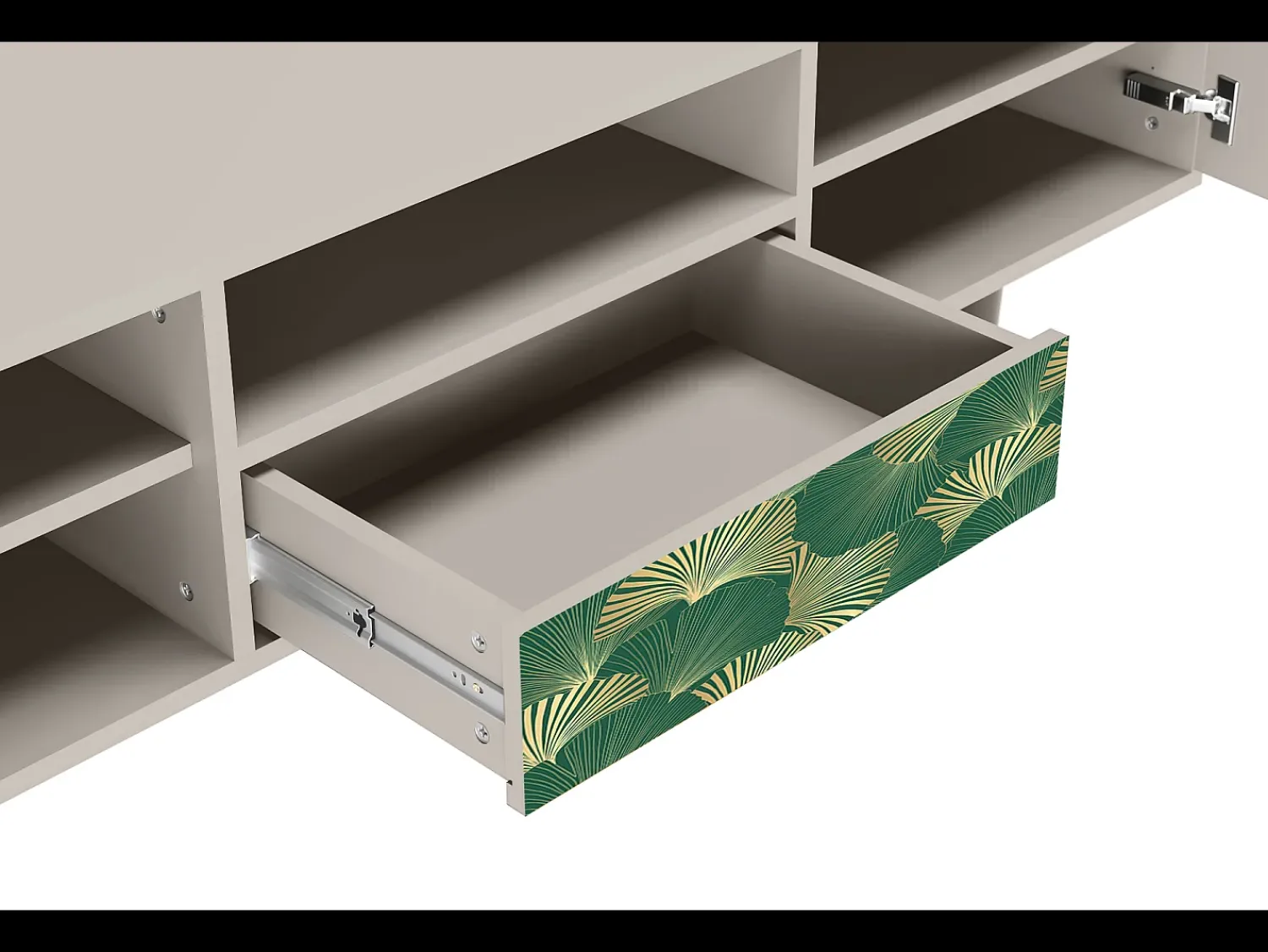 Clearance Mueble de TV - 170х59х41 cm - T6 - Gold Ginkgo, Areia Bege