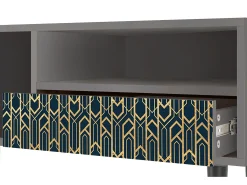 Discount Mueble de TV - 115х59х48 cm - T3 - Golden Empire, Cinza Cinzento