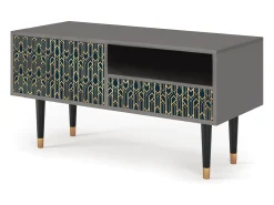 Discount Mueble de TV - 115х59х48 cm - T3 - Golden Empire, Cinza Cinzento