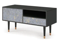 Clearance Mueble de TV - 115х59х48 cm - T3 - Golden Smoke, Antracite Cinza antracite
