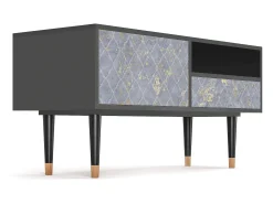Clearance Mueble de TV - 115х59х48 cm - T3 - Golden Smoke, Antracite Cinza antracite