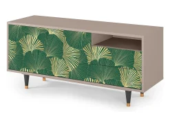 Móvel De Tv| Mueble de TV - 125х56х41 cm - T7 - Gold Ginkgo, Latte Bege