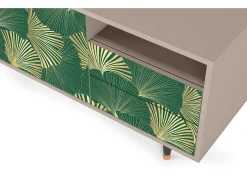 Móvel De Tv| Mueble de TV - 125х56х41 cm - T7 - Gold Ginkgo, Latte Bege