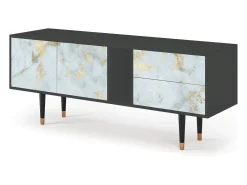 Móvel De Tv* Mueble de TV - 170х69х48 cm - T1 - Golden Waves, Antracite Cinza antracite