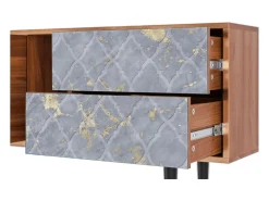Móvel De Tv| Mueble de TV - 170х69х48 cm - T1 - Golden Smoke, Nogueira Castanho