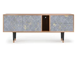 Móvel De Tv| Mueble de TV - 170х69х48 cm - T1 - Golden Smoke, Nogueira Castanho