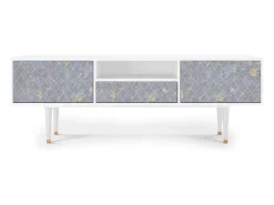 Móvel De Tv* Mueble de TV - 170х59х41 cm - T6 - Golden Smoke, Branco Bege