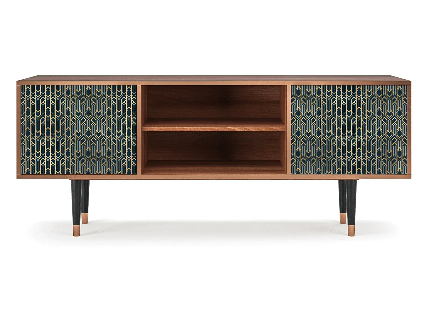 Mueble de TV - 170х69х48 cm - T2 - Golden Empire, Nogueira^ Móvel De Tv