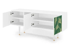 Móvel De Tv| Mueble de TV - 150х69х41 cm - T5 - Gold Ginkgo, Branco Bege