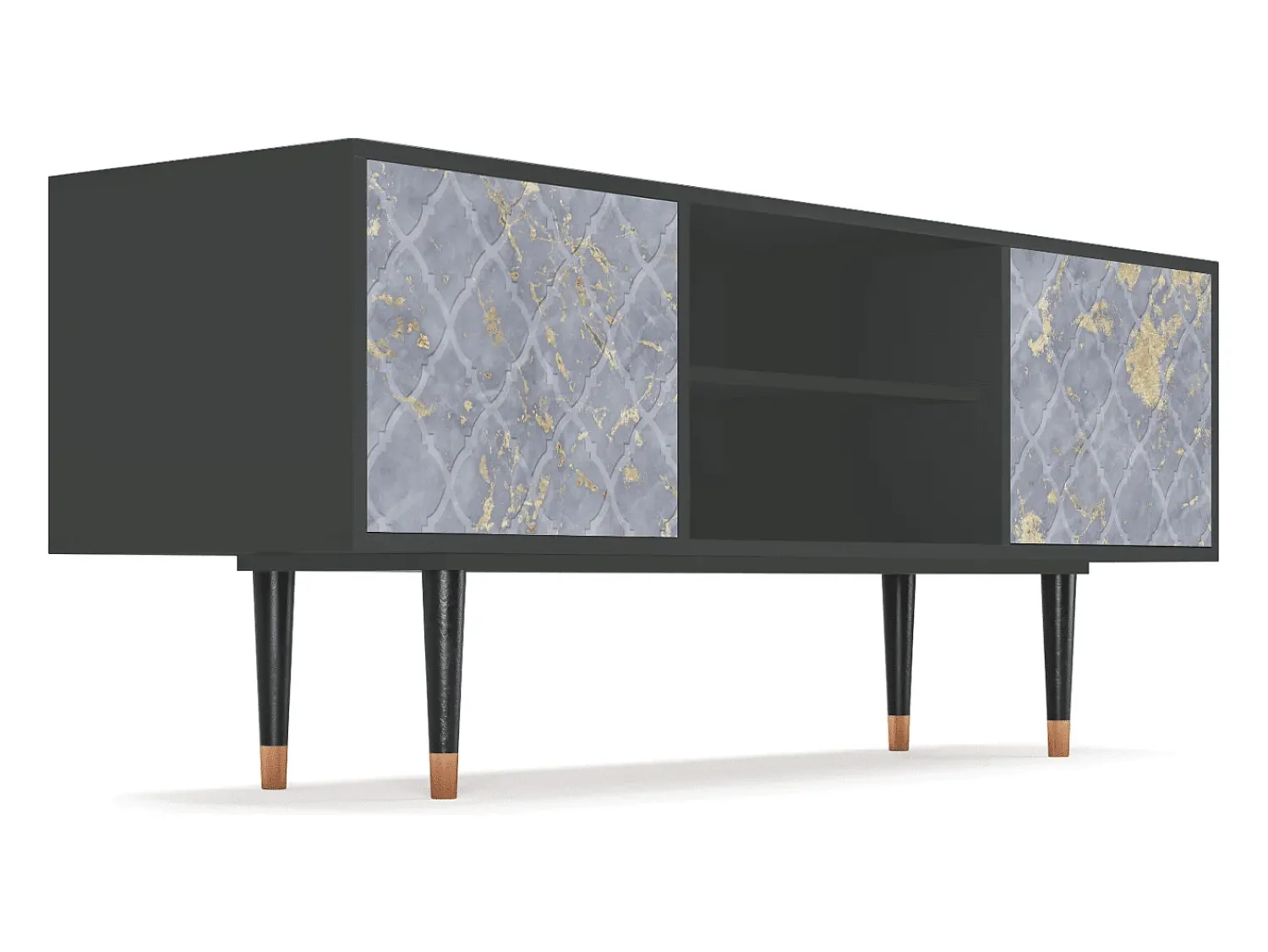 Mueble de TV - 170х69х48 cm - T2 - Golden Smoke, Antracite^ Móvel De Tv