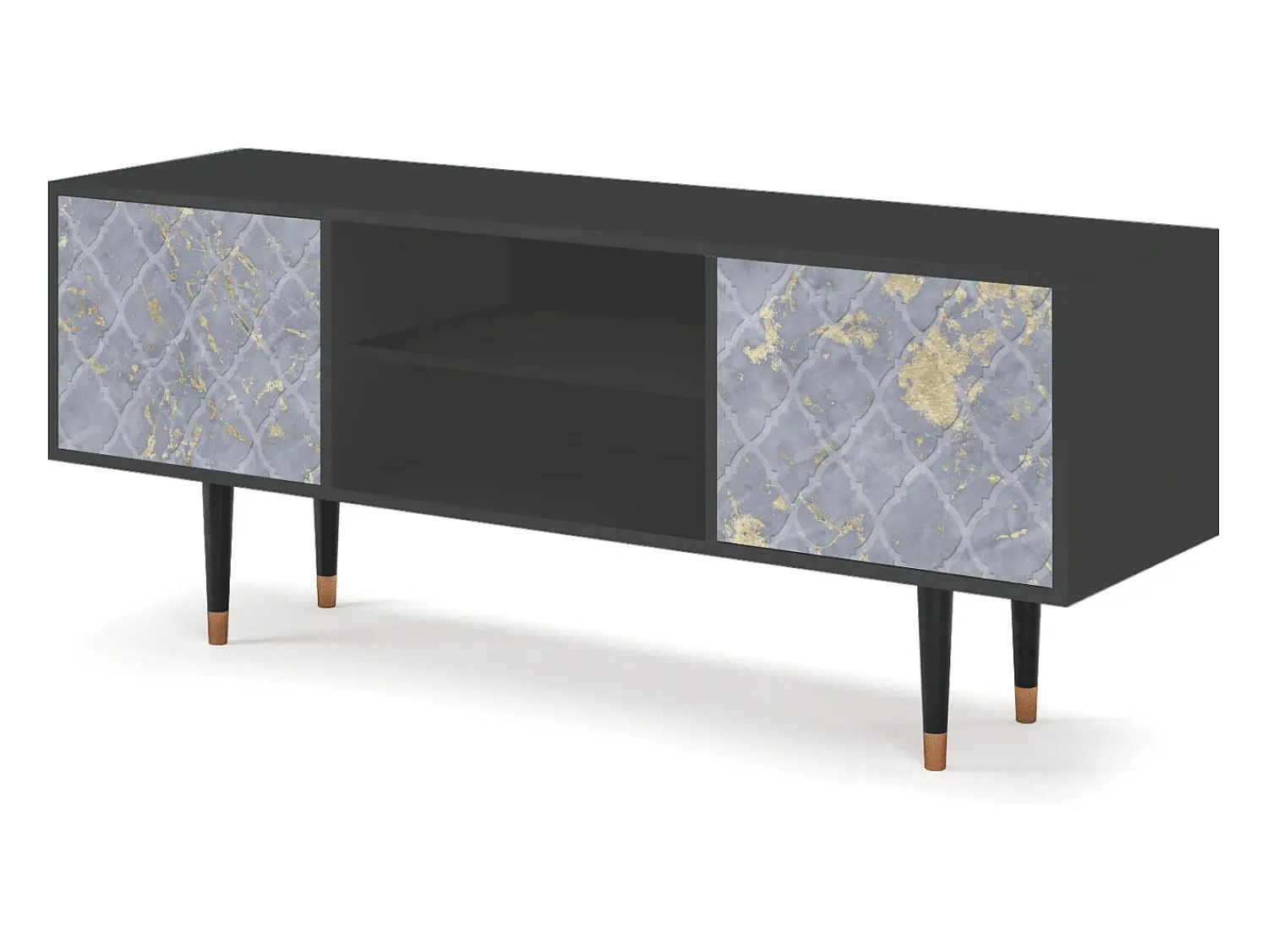 Mueble de TV - 170х69х48 cm - T2 - Golden Smoke, Antracite^ Móvel De Tv