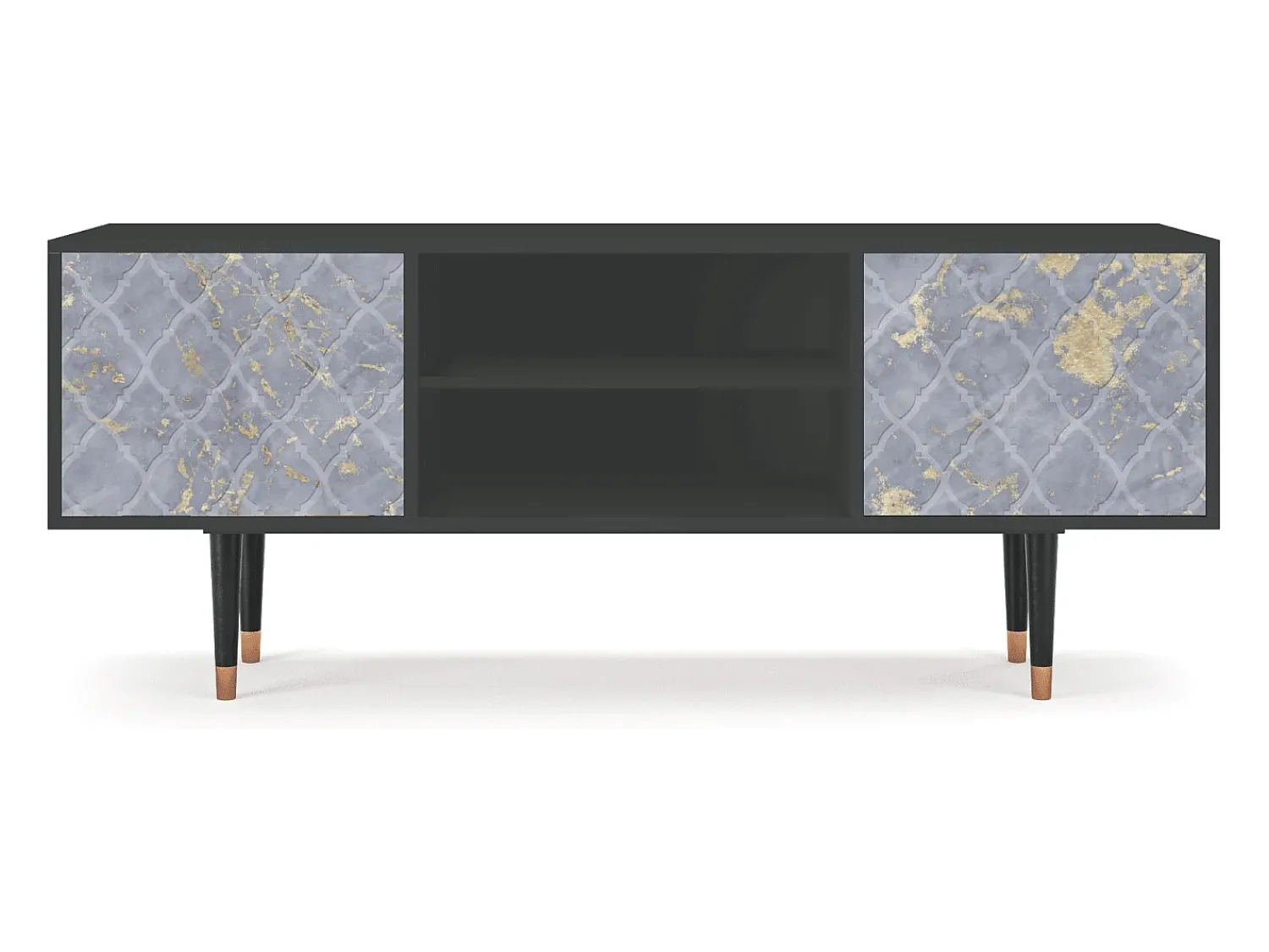 Mueble de TV - 170х69х48 cm - T2 - Golden Smoke, Antracite^ Móvel De Tv