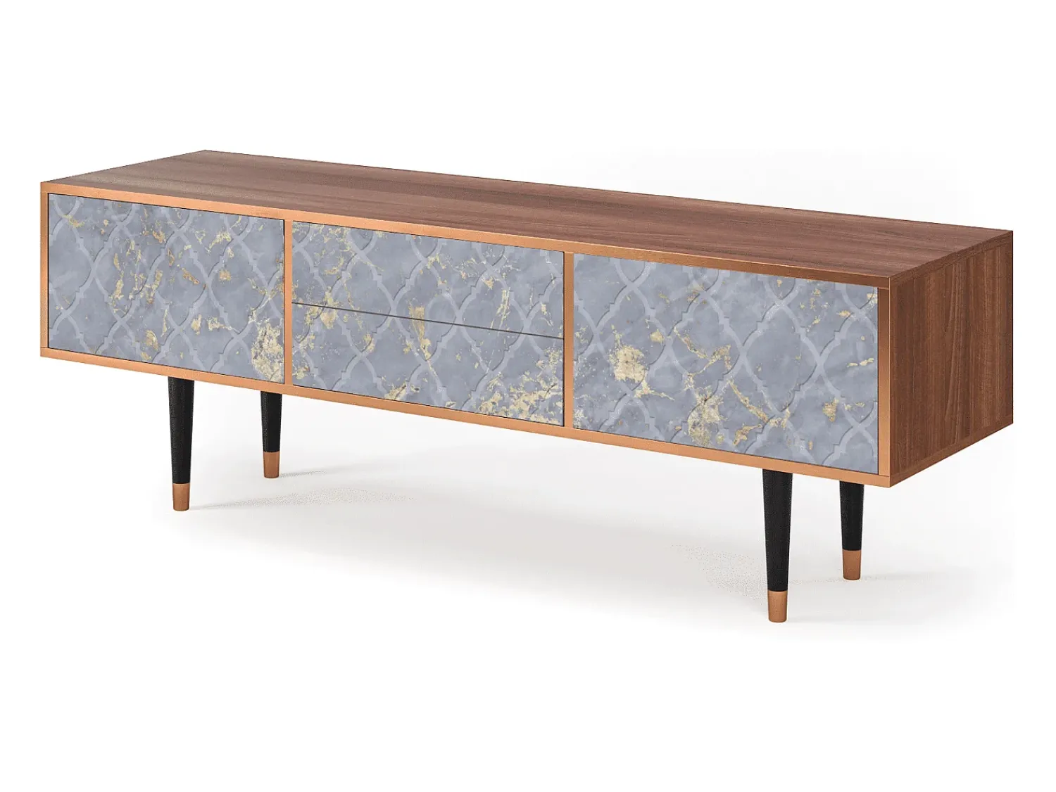 Mueble de TV - 170х59х48 cm - T4 - Golden Smoke, Nogueira^ Móvel De Tv