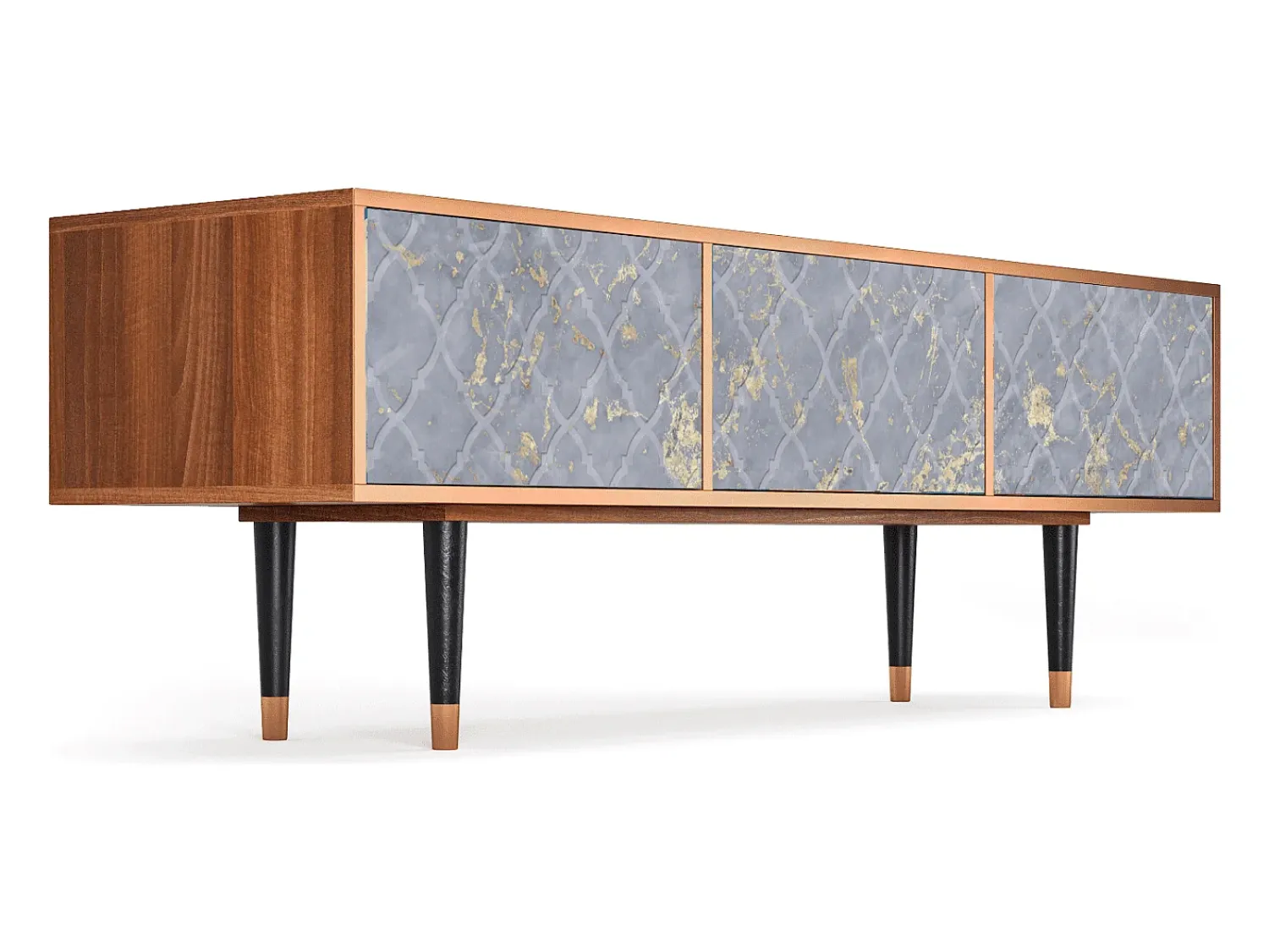 Mueble de TV - 170х59х48 cm - T4 - Golden Smoke, Nogueira^ Móvel De Tv