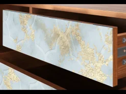 Móvel De Tv* Mueble de TV - 170х59х48 cm - T4 - Golden Waves, Nogueira Castanho