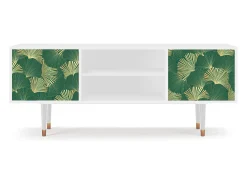 Móvel De Tv| Mueble de TV - 170х69х48 cm - T2 - Gold Ginkgo, Branco Bege