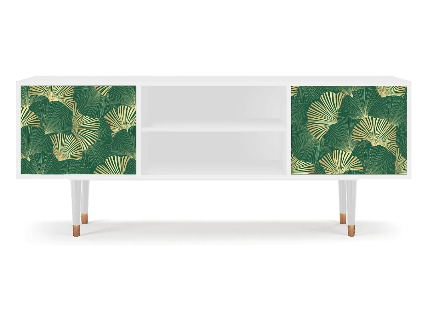 Móvel De Tv| Mueble de TV - 170х69х48 cm - T2 - Gold Ginkgo, Branco Bege