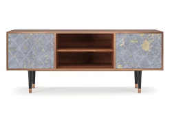 Móvel De Tv* Mueble de TV - 170х69х48 cm - T2 - Golden Smoke, Nogueira Castanho