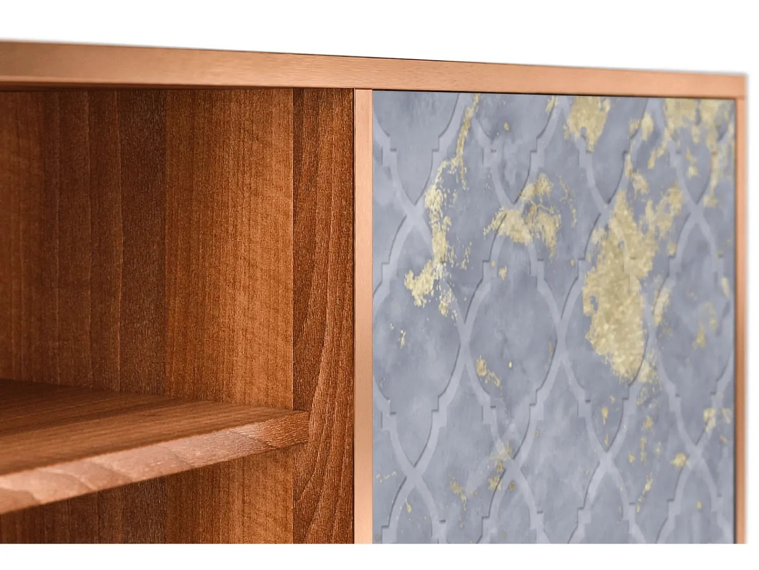 Móvel De Tv* Mueble de TV - 170х69х48 cm - T2 - Golden Smoke, Nogueira Castanho