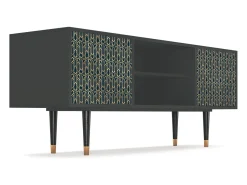 Móvel De Tv* Mueble de TV - 170х69х48 cm - T2 - Golden Empire, Antracite Cinza antracite