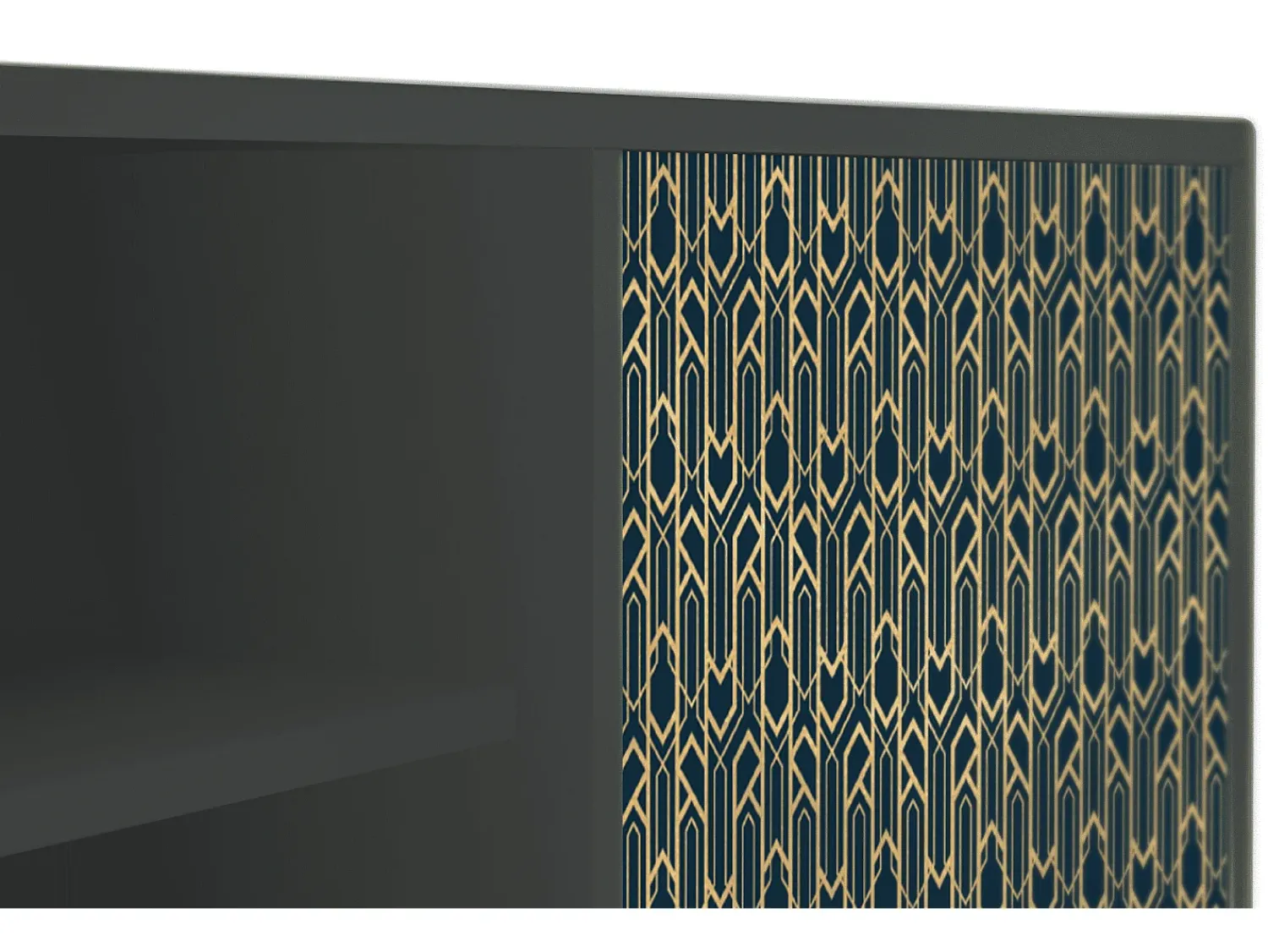 Móvel De Tv* Mueble de TV - 170х69х48 cm - T2 - Golden Empire, Antracite Cinza antracite