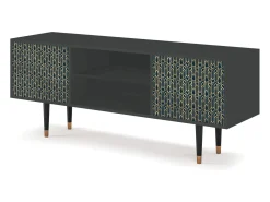 Móvel De Tv* Mueble de TV - 170х69х48 cm - T2 - Golden Empire, Antracite Cinza antracite