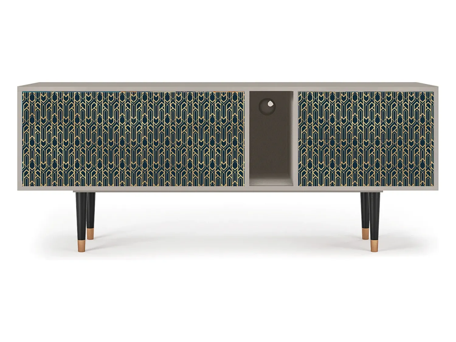 Móvel De Tv* Mueble de TV - 170х69х48 cm - T1 - Golden Empire, Areia Bege