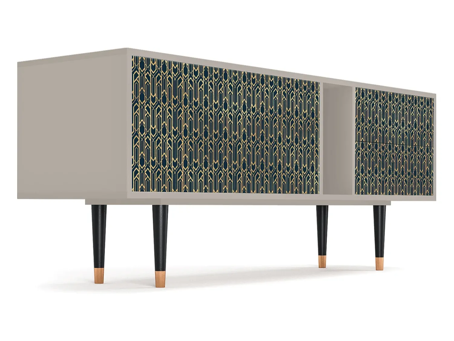 Móvel De Tv* Mueble de TV - 170х69х48 cm - T1 - Golden Empire, Areia Bege