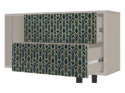 Móvel De Tv* Mueble de TV - 170х69х48 cm - T1 - Golden Empire, Areia Bege