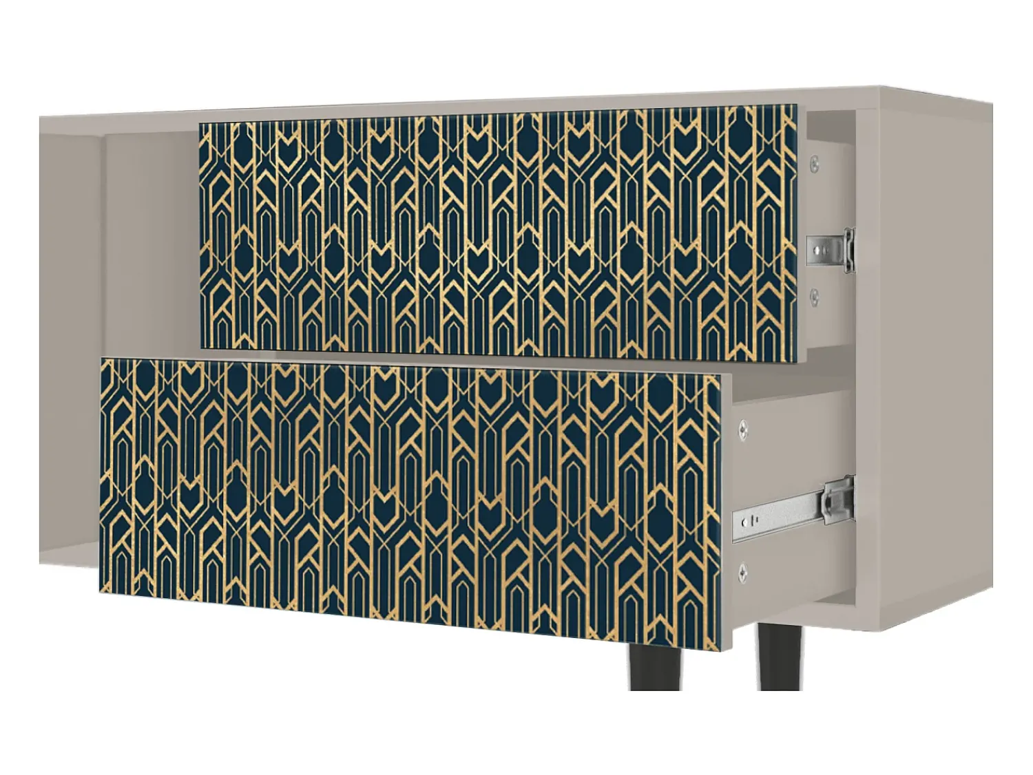 Móvel De Tv* Mueble de TV - 170х69х48 cm - T1 - Golden Empire, Areia Bege