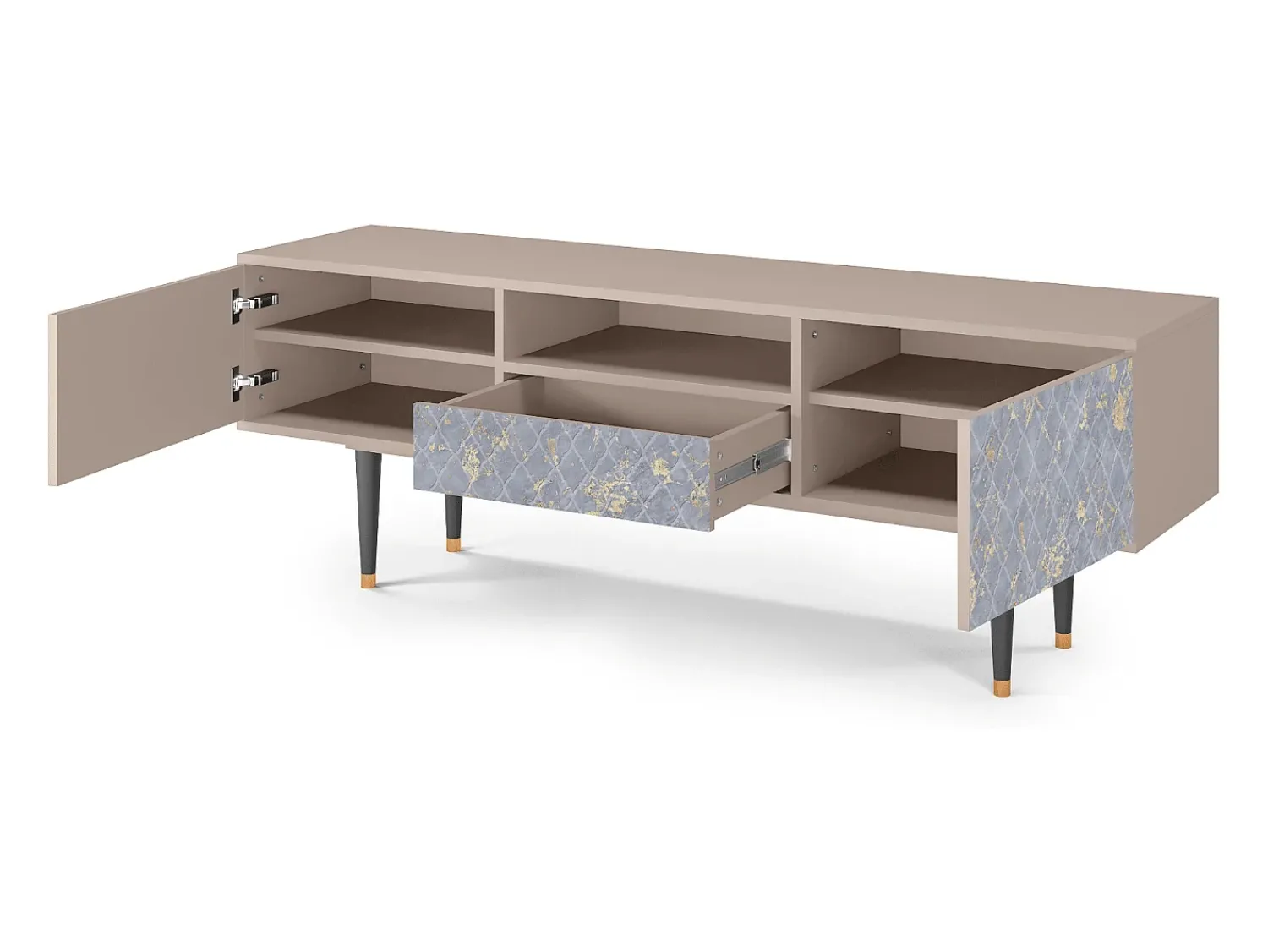 Mueble de TV - 170х59х41 cm - T6 - Golden Smoke, Latte^ Móvel De Tv