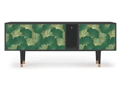 Móvel De Tv| Mueble de TV - 170х69х48 cm - T1 - Gold Ginkgo, Antracite Cinza antracite