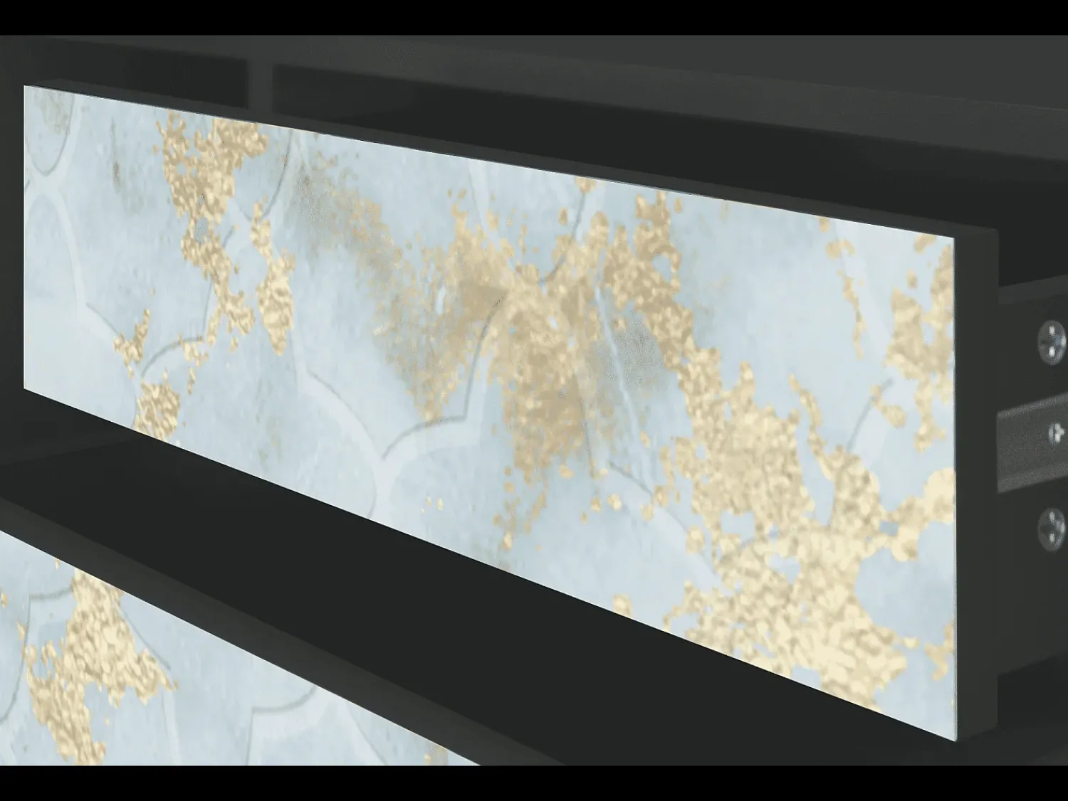 Móvel De Tv| Mueble de TV - 170х59х48 cm - T4 - Golden Waves, Antracite Cinza antracite