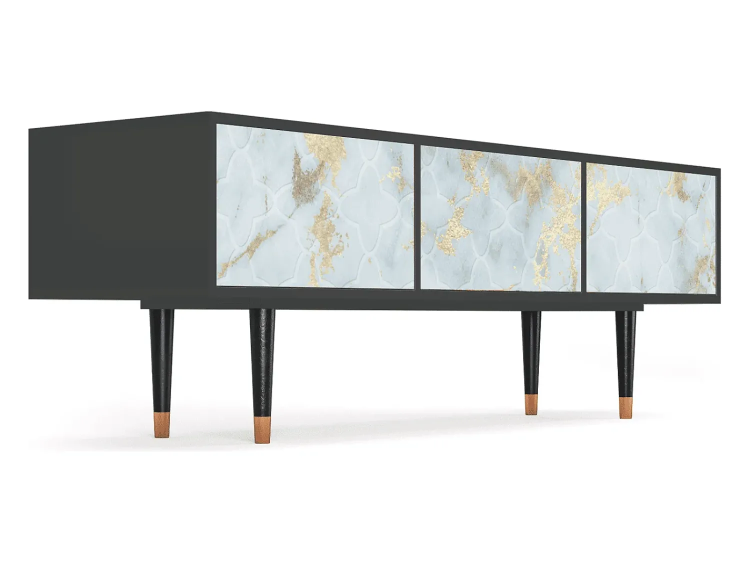 Móvel De Tv| Mueble de TV - 170х59х48 cm - T4 - Golden Waves, Antracite Cinza antracite