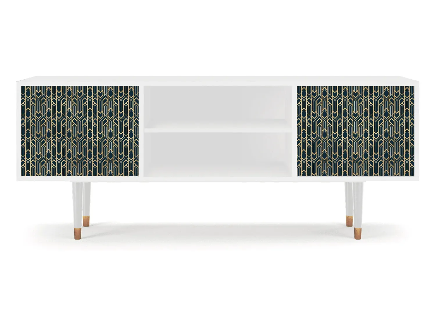 Online Mueble de TV - 170х69х48 cm - T2 - Golden Empire, Branco Bege