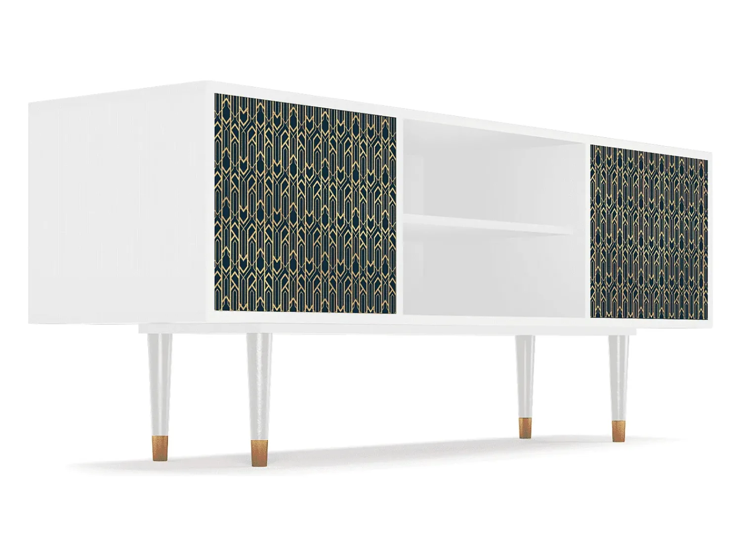 Online Mueble de TV - 170х69х48 cm - T2 - Golden Empire, Branco Bege
