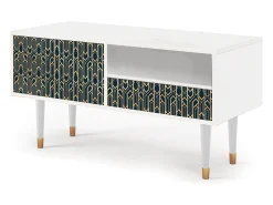 Móvel De Tv* Mueble de TV - 115х59х48 cm - T3 - Golden Empire, Branco Bege