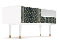 Móvel De Tv* Mueble de TV - 115х59х48 cm - T3 - Golden Empire, Branco Bege