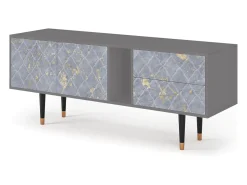 Hot Mueble de TV - 170х69х48 cm - T1 - Golden Smoke, Cinza Cinzento