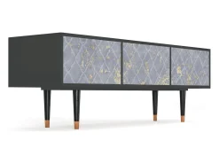 Móvel De Tv* Mueble de TV - 170х59х48 cm - T4 - Golden Smoke, Antracite Cinza antracite