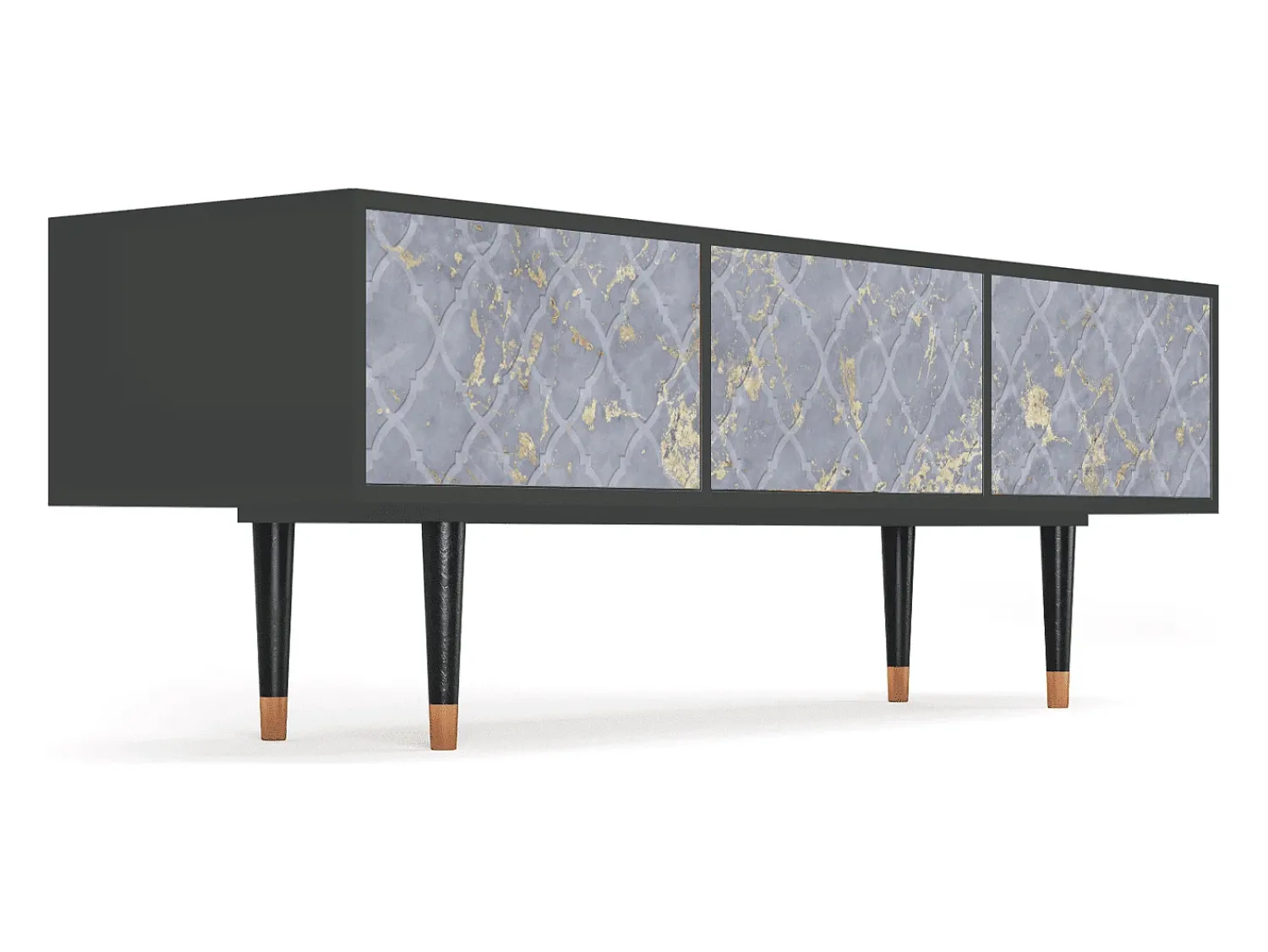 Móvel De Tv* Mueble de TV - 170х59х48 cm - T4 - Golden Smoke, Antracite Cinza antracite