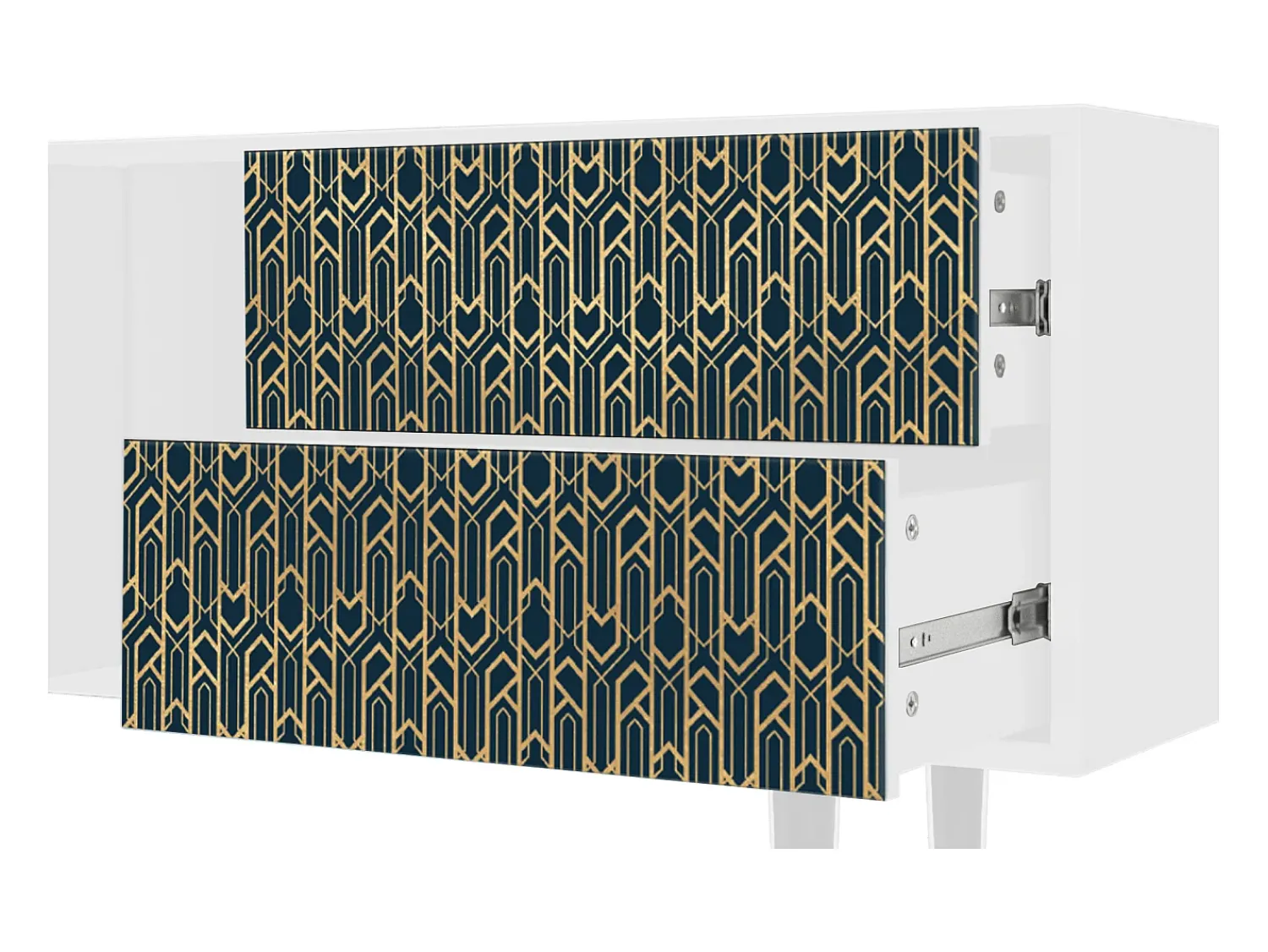Móvel De Tv* Mueble de TV - 170х69х48 cm - T1 - Golden Empire, Branco Bege