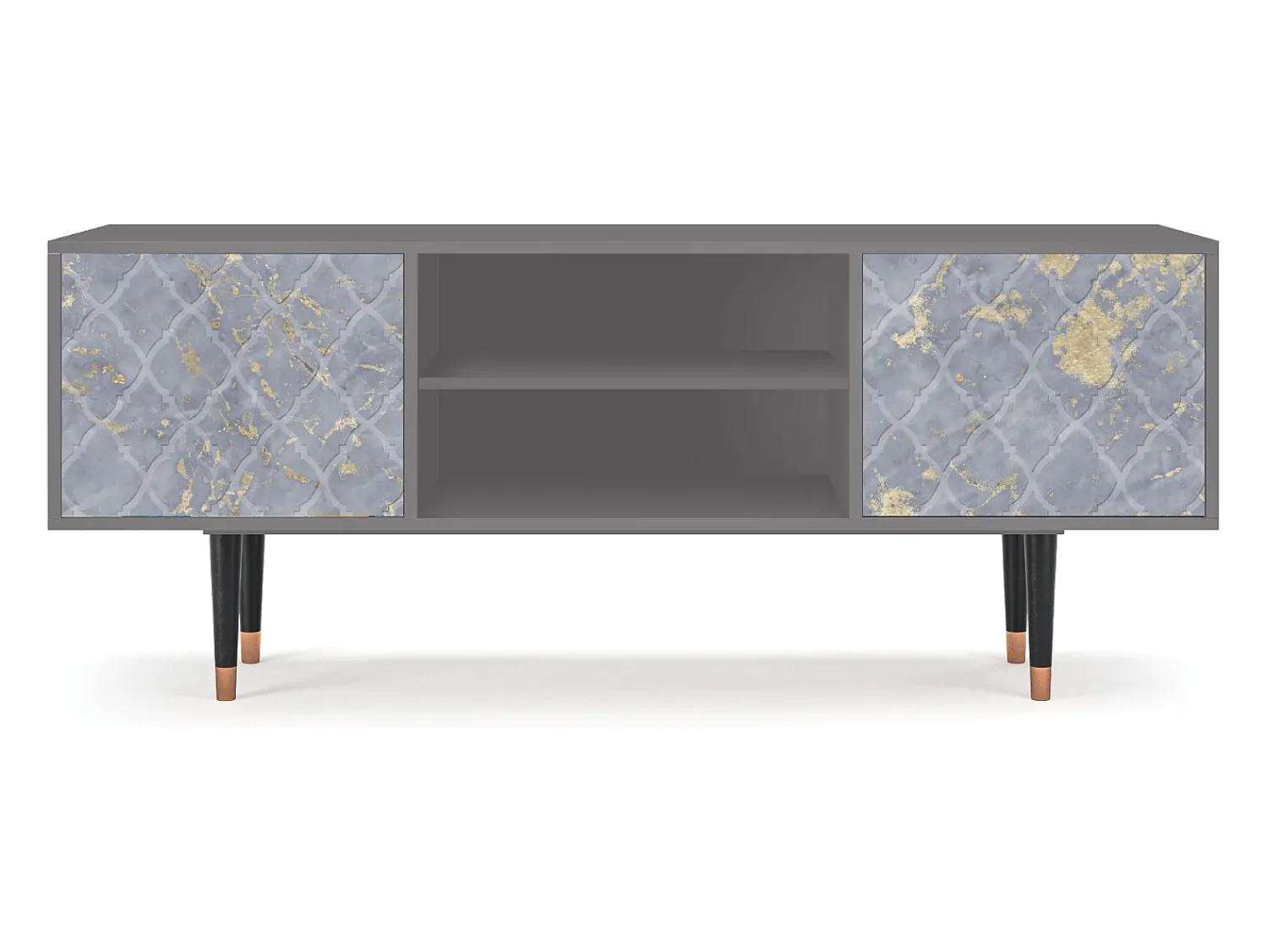 Mueble de TV - 170х69х48 cm - T2 - Golden Smoke, Cinza^ Móvel De Tv